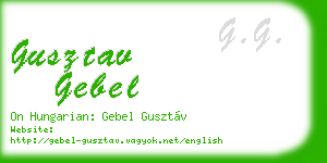 gusztav gebel business card
